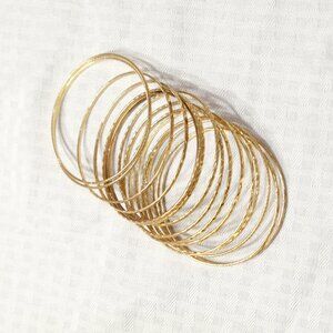 Metal bangle bracelets